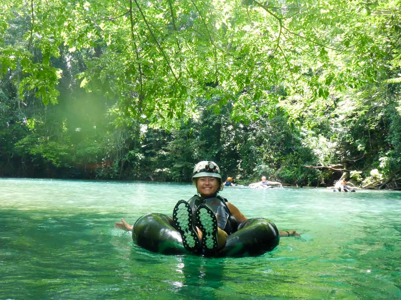 belize cave tubing river