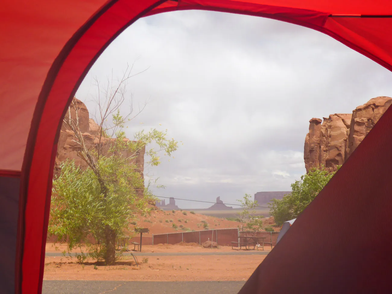 monument valley tent shot