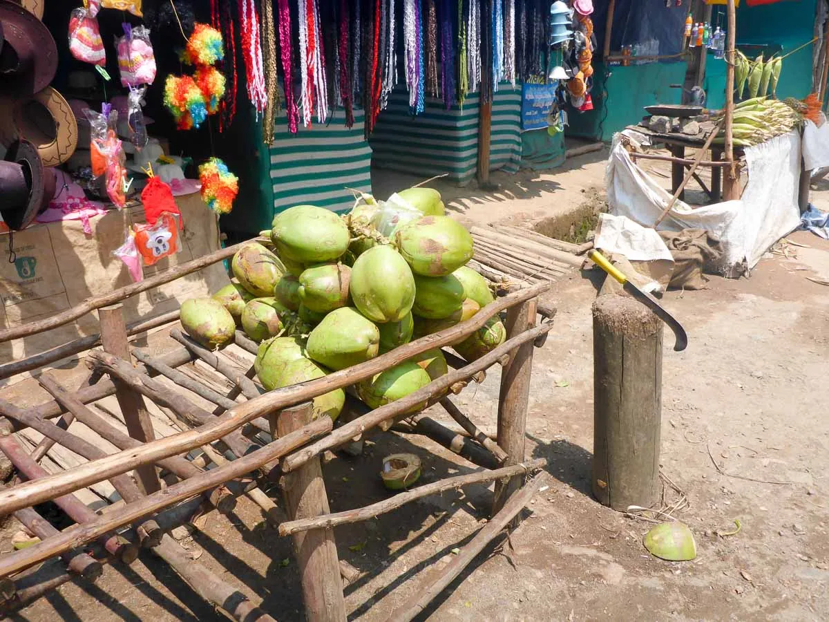 indian coconut stall