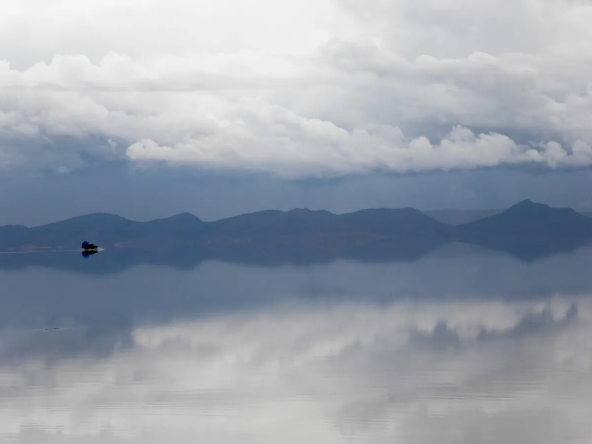 jeep in the sky salt flats