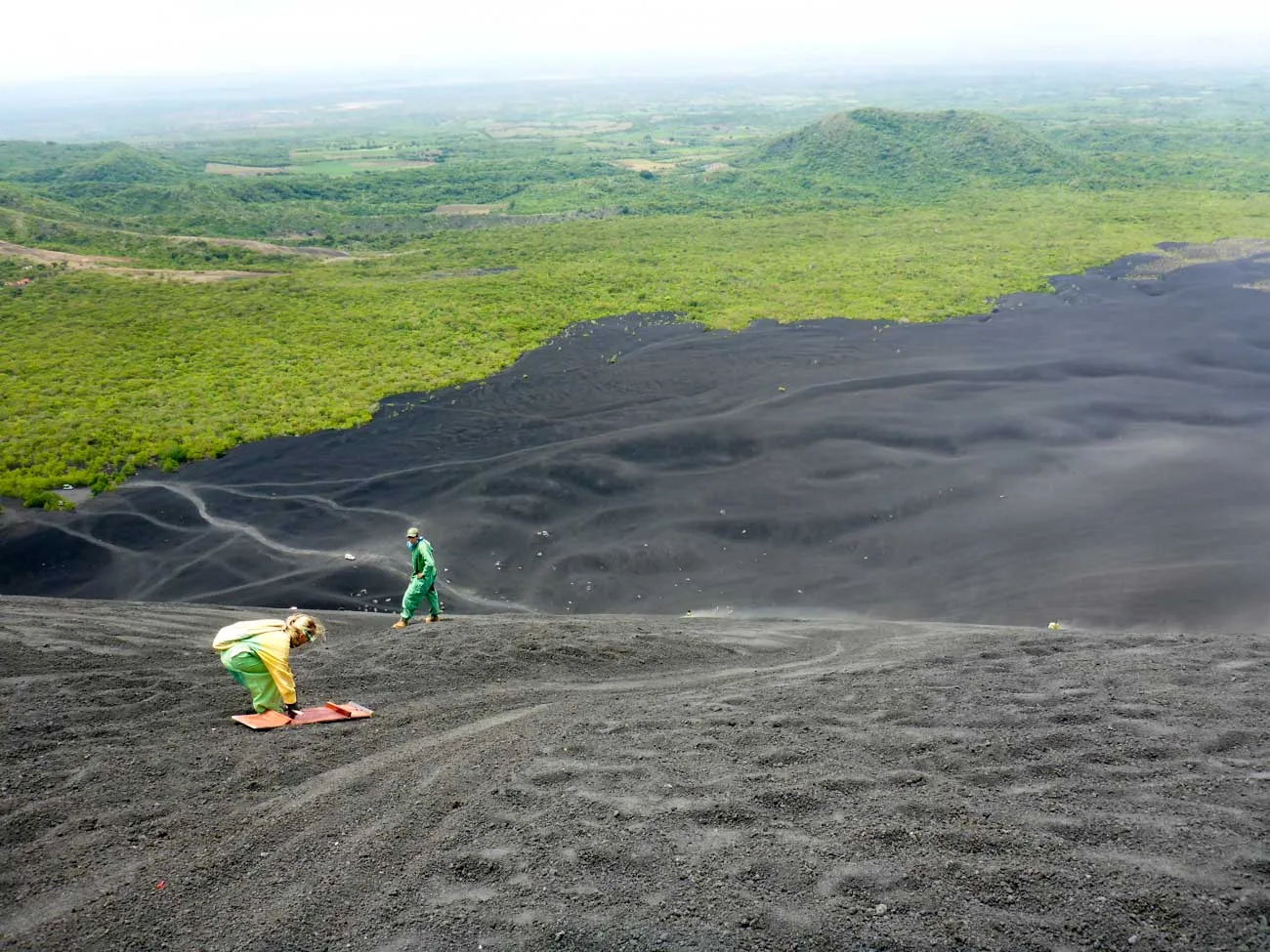 volcano boarding lion setting off